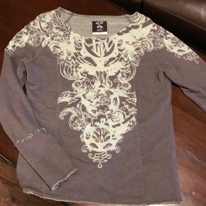 Fox gray & light teal sweatshirt light weight